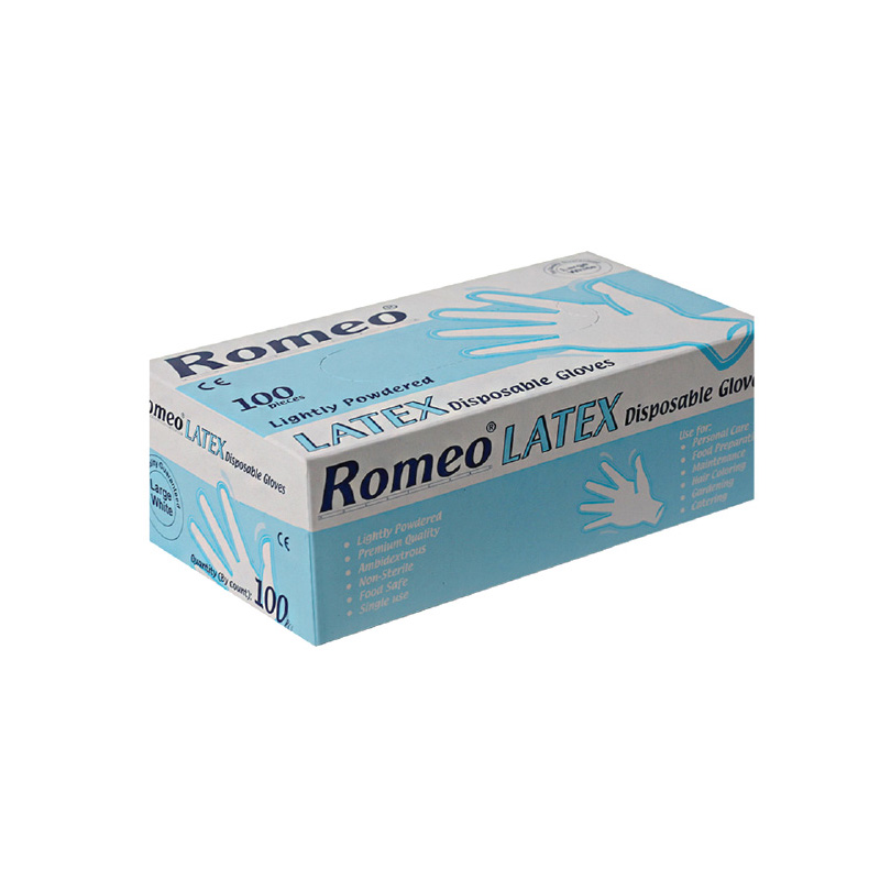 Romeo Latex Lightly Powdered Disposable Gloves