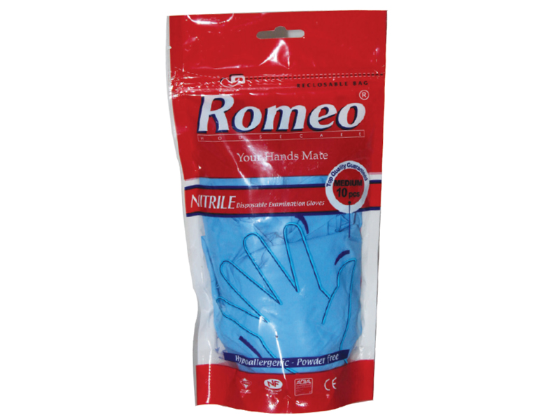 Romeo Nitrile Disposable Examination Gloves, 10 pcs